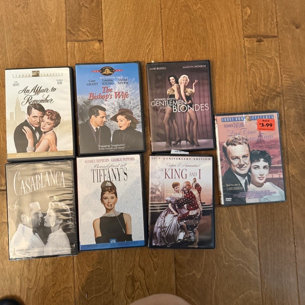 DVDs Old Hollywood LOT OF 7 Bogart, Hepburn, Grant, Monroe, Taylor, Russell